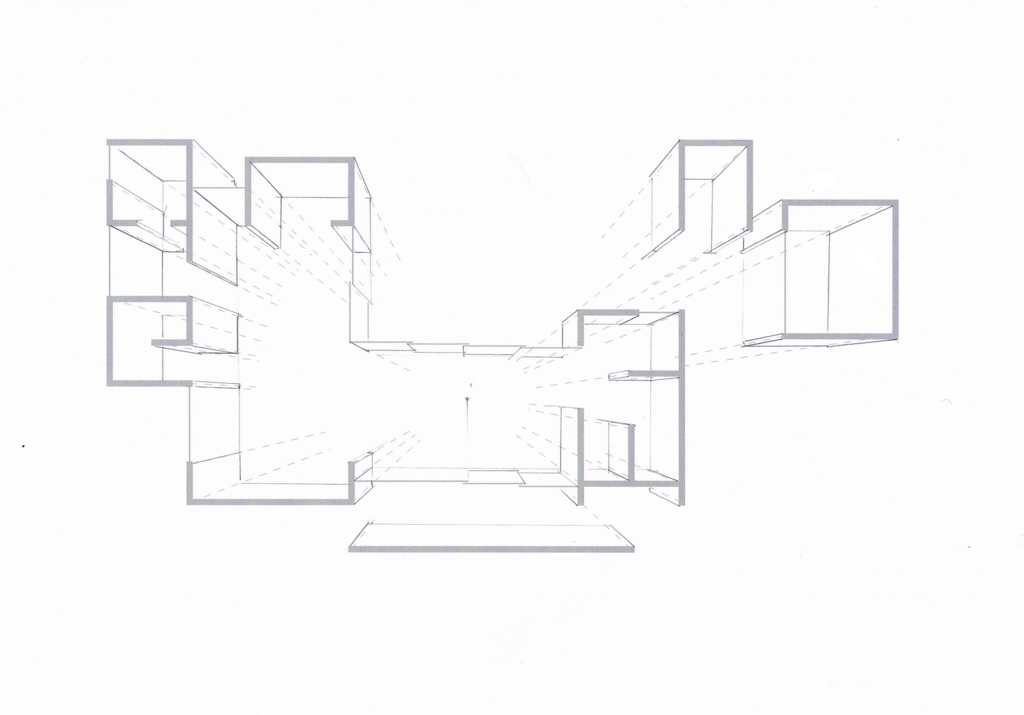 図5　赤線②にそって床を描く