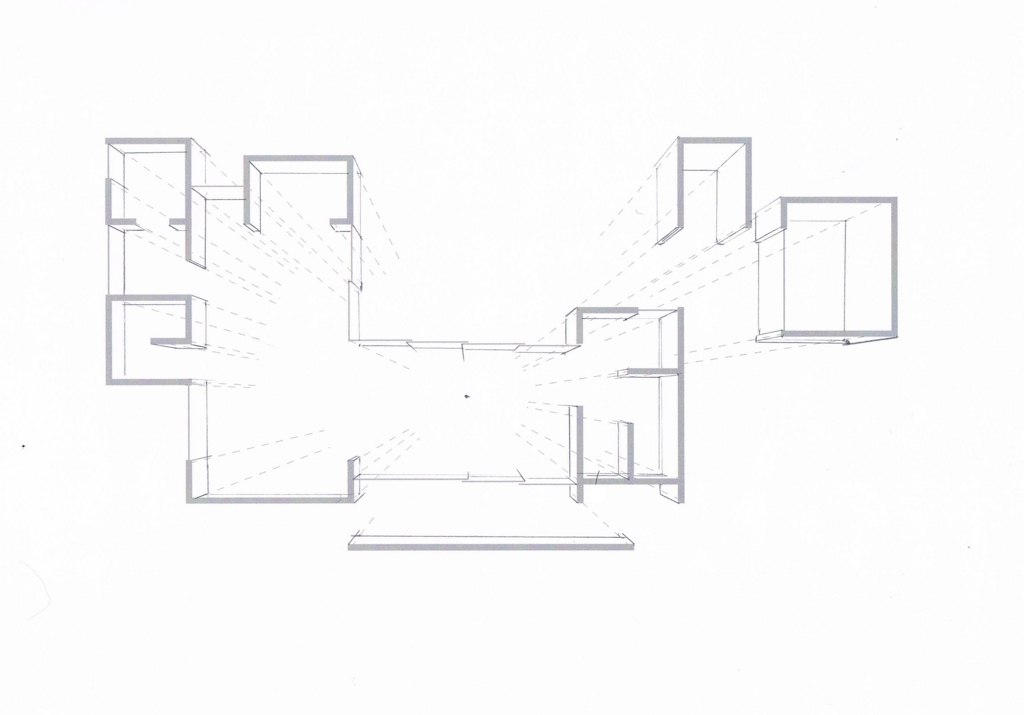 図7　赤線④にそって床を描く